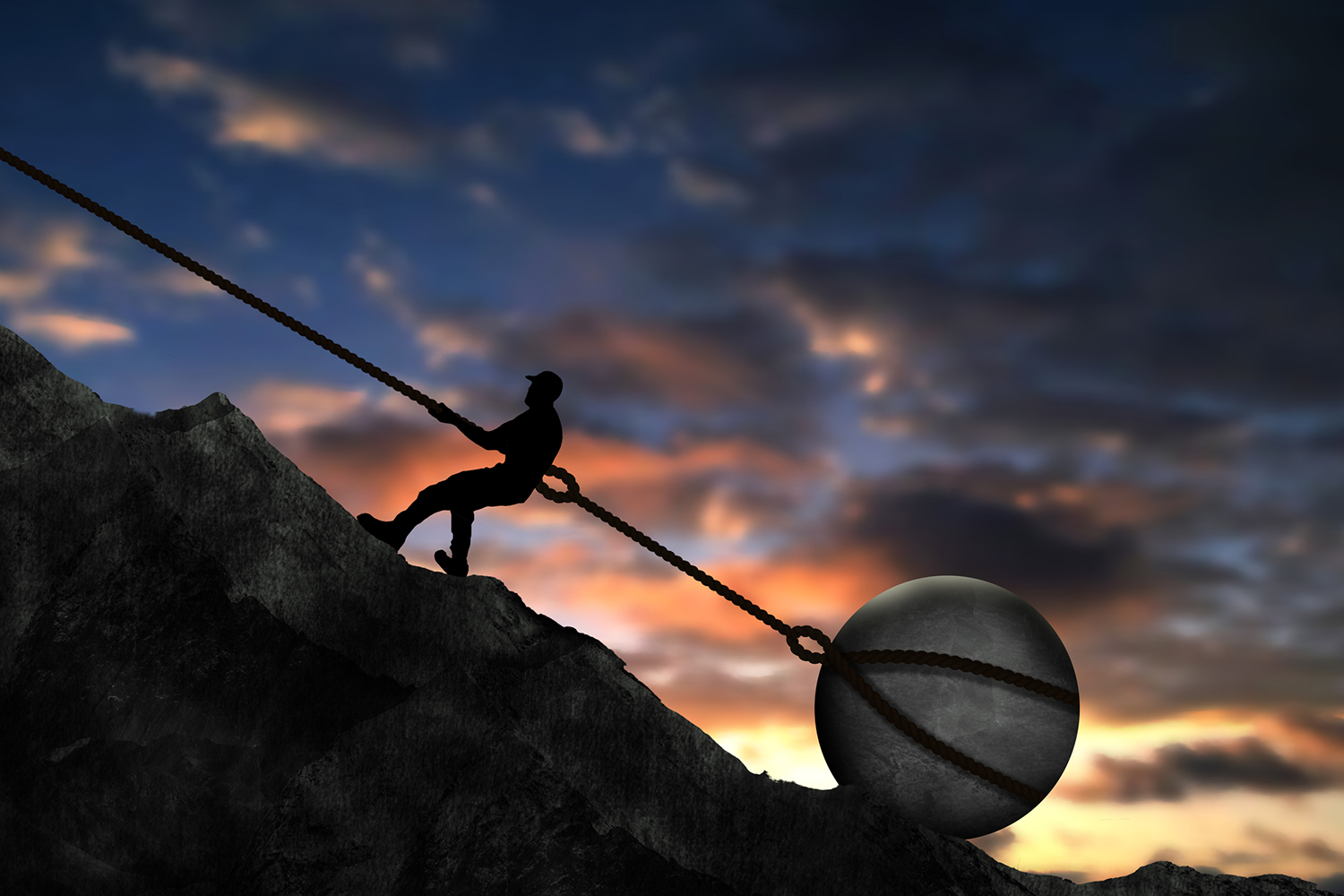 More Ready Than You Realize a man who stopped pushing a boulder up a mountain, and used it as an anchor for his rope