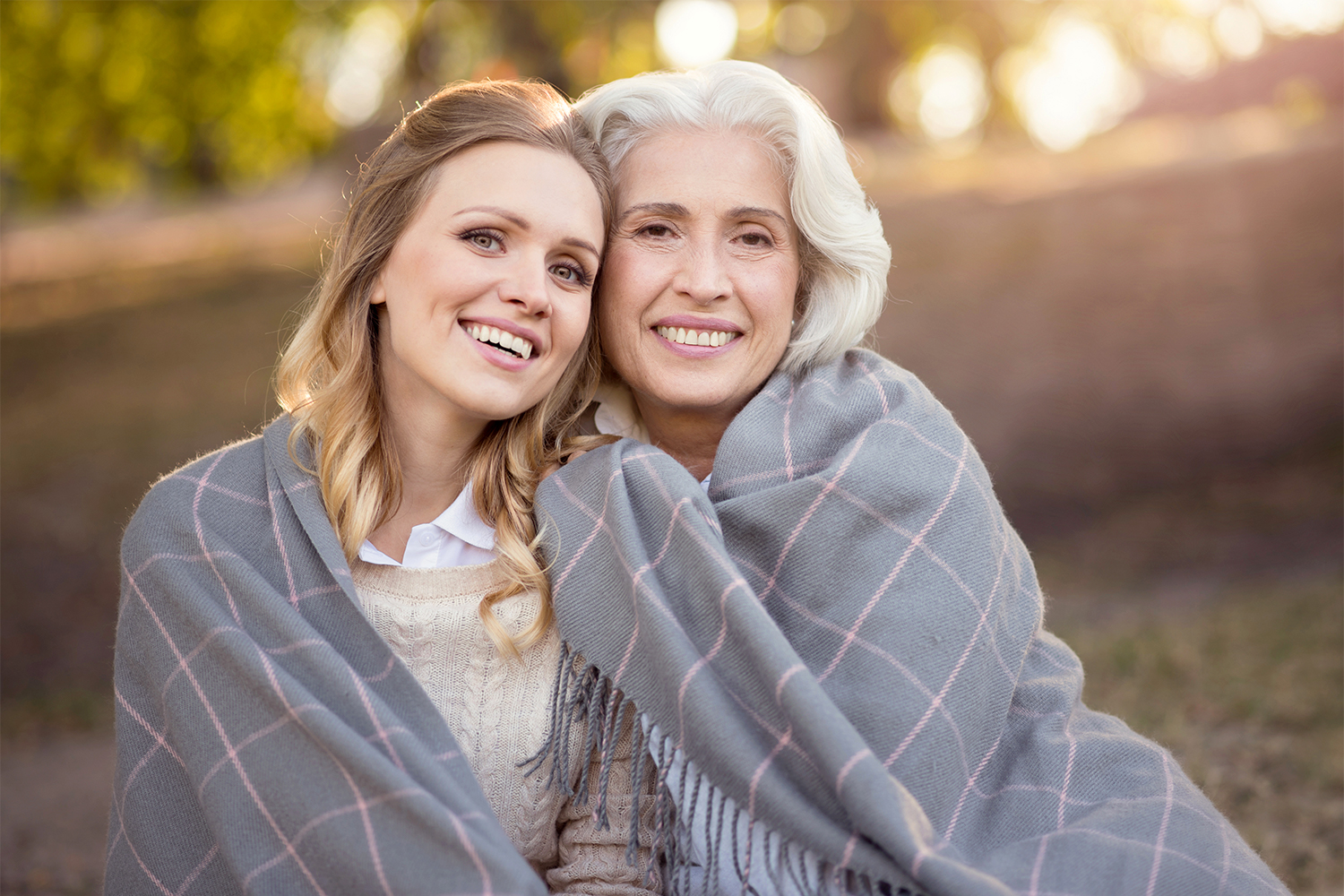 The Myth of the Girl in the Body from Your Past A young woman embraced by her older self