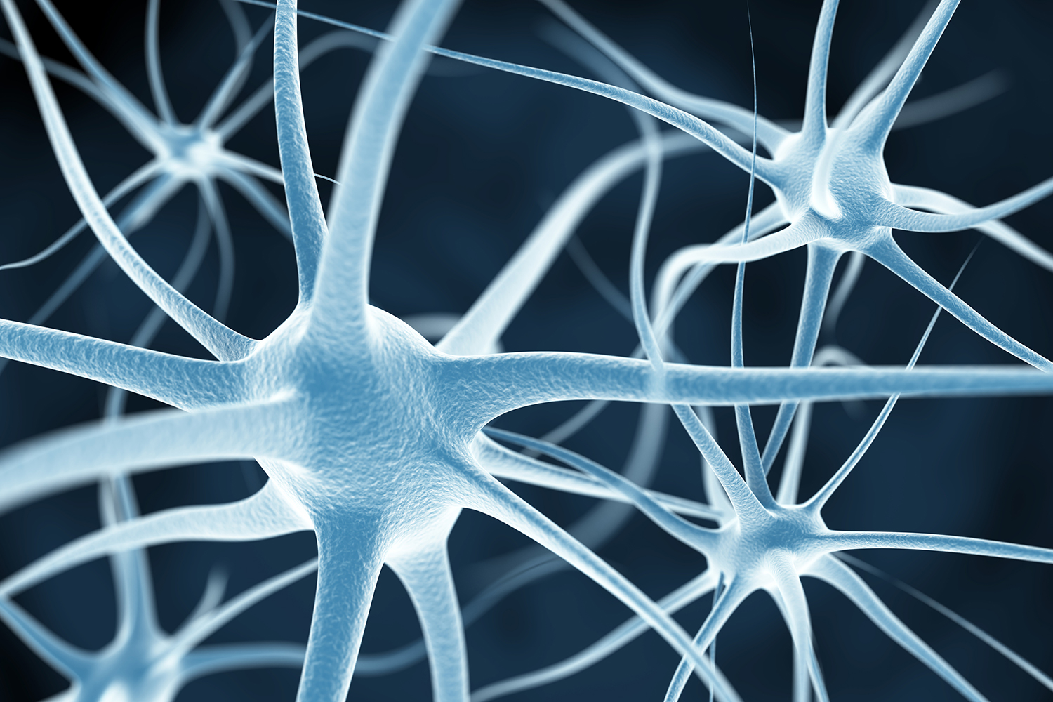Nervous System Health & How to Combat Nerve Pain Blue nerves or neurons abstract background.