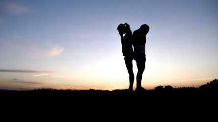 Breaking up Bad: An Awakening Within after a Relationship Ends A Couple's silhouette at sunset, breaking up of a relationship.