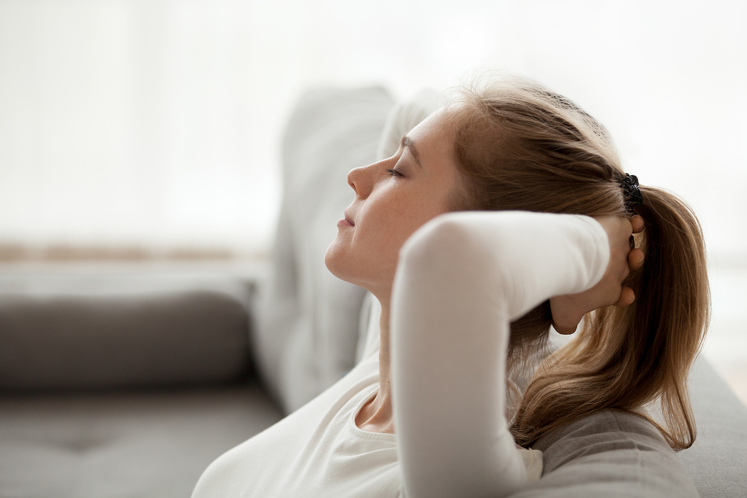 Mood Check a woman resting peacefully