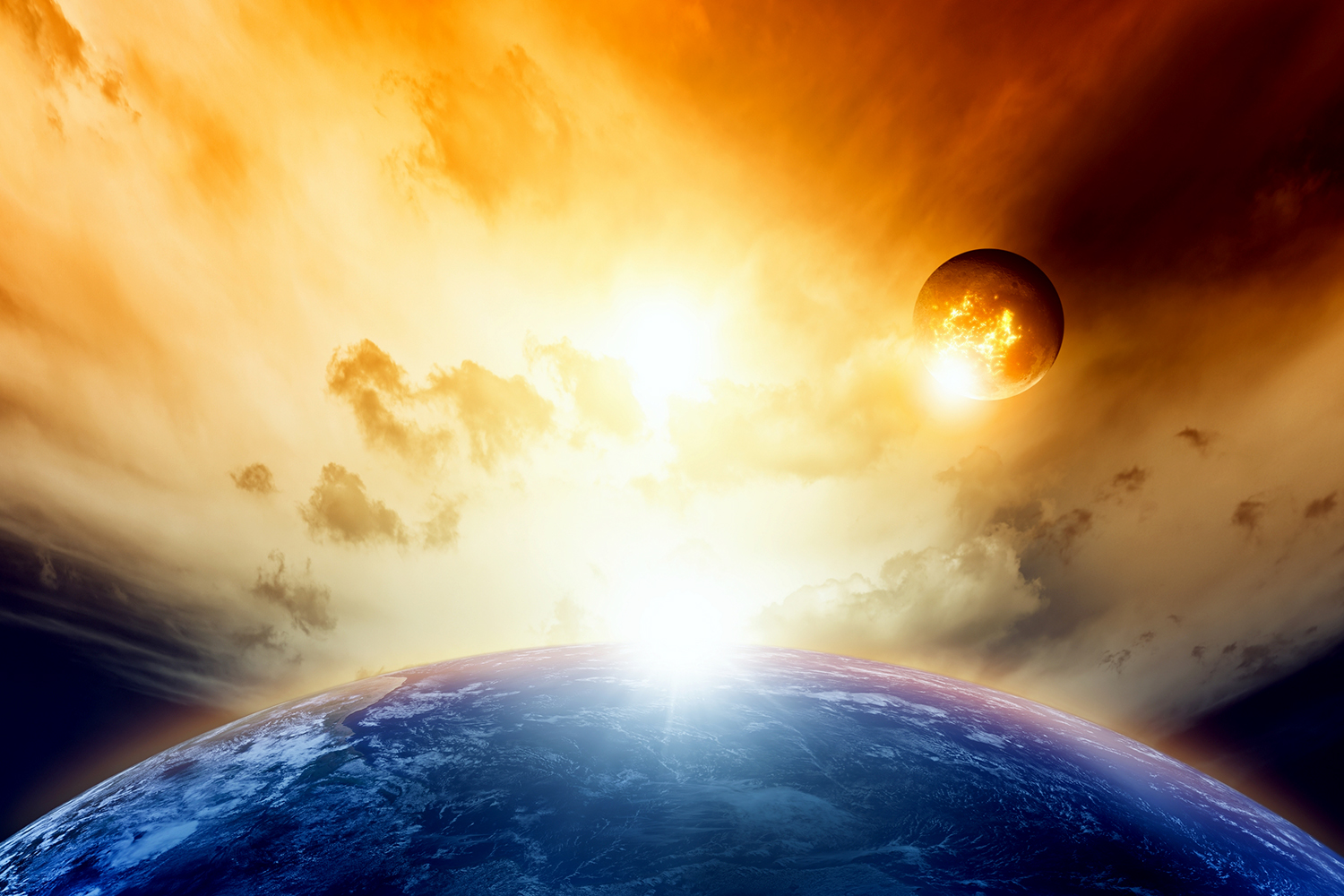 Planetary Transformation and Earth Changes two worlds floating in the cosmos