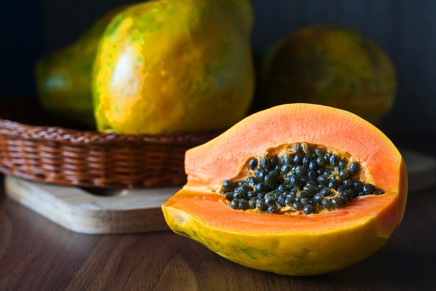 sliced papaya
