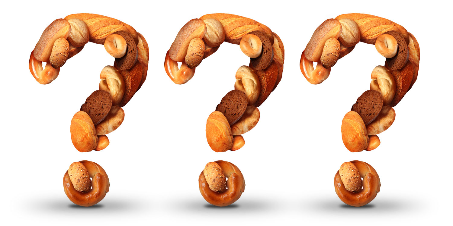 question marks made out of wheat