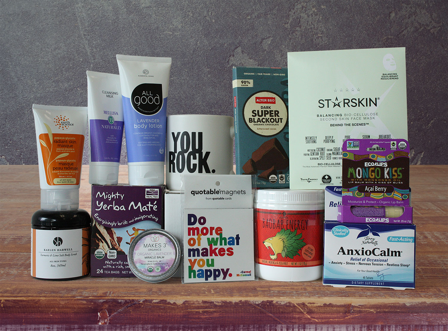 A collection of feel-good products