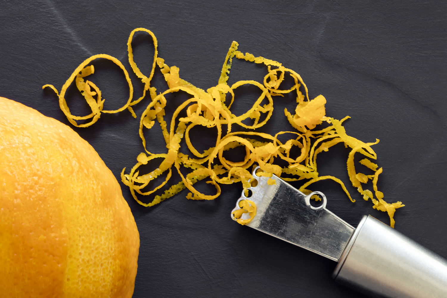 A pile of orange zest