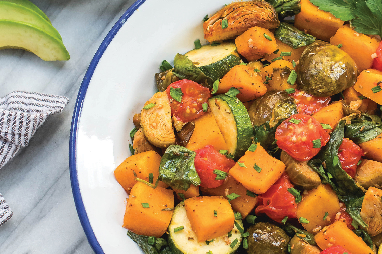 Slow Sunrise Hash a plate of slow-cooked vegetable hash