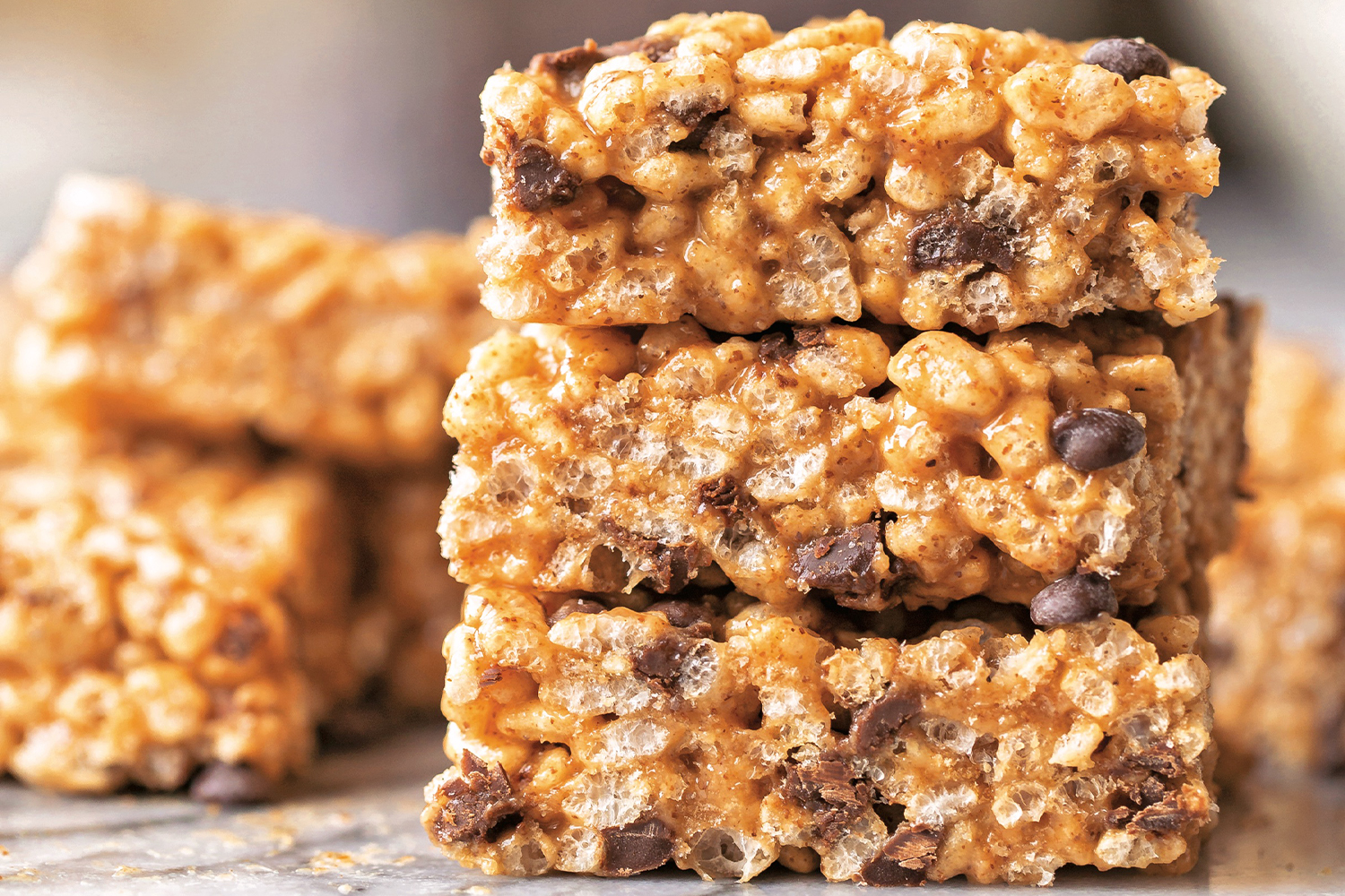 Salted Almond Butter & Chocolate Chip Crispy Treats