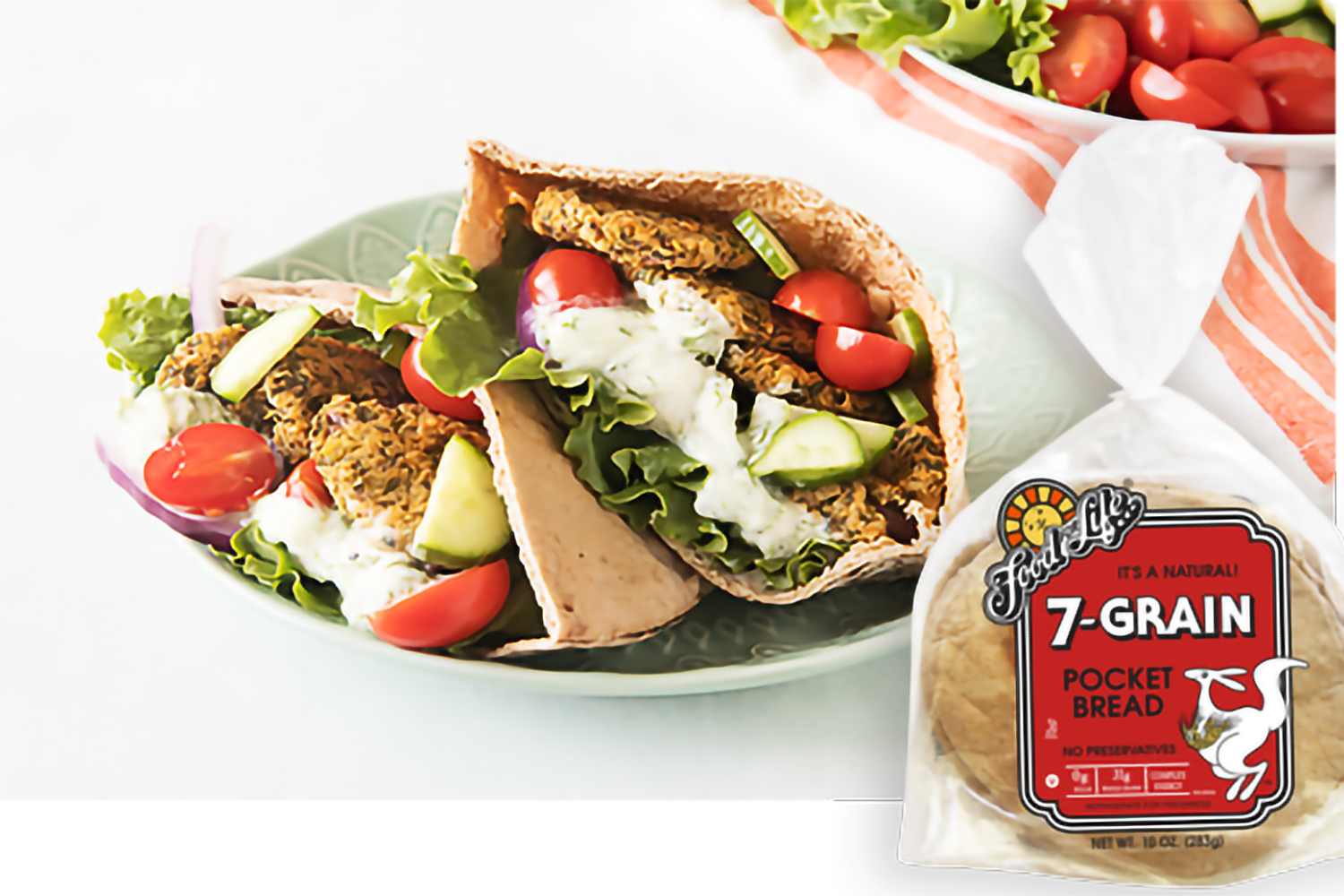 a falafel served in a pita pocket