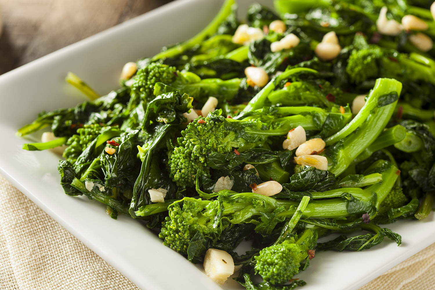 sauteed broccoli with diced garlic