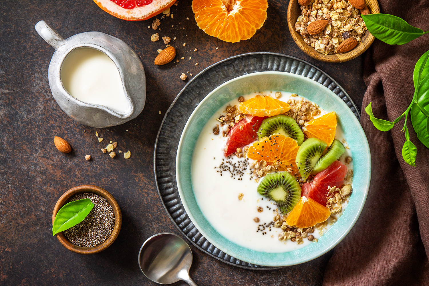 a bowl of yogurt