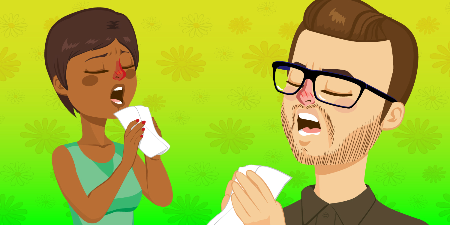Sinus Soothers man and woman sneezing