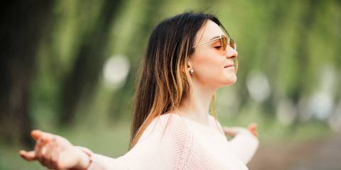 Easy Weekend Spring Liver Cleanse a slim and healthy woman celebrating springtime