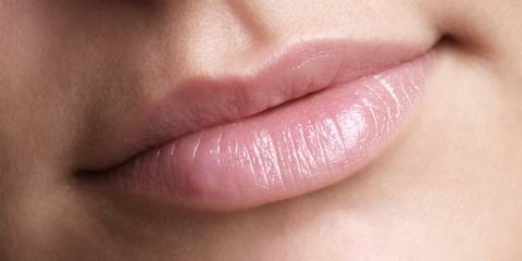 a close-up of natural and healthy lips