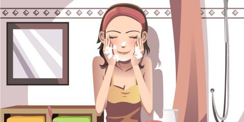 Face Brushing Face Brushing Illustration