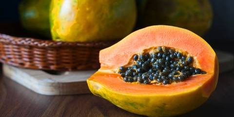 sliced papaya