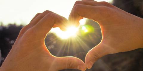 Heart in the sun