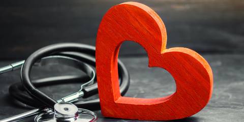 Keep Your Heart Healthy a wooden heart and a stethoscope