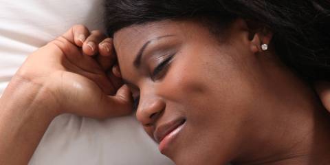 a woman having a peaceful rest