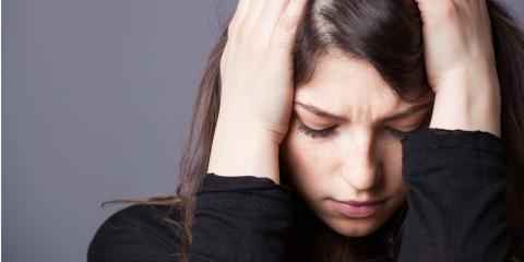 A stressful and depressed woman