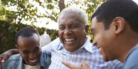 Health Tips for Men in their 30s, 40s, 50s & Beyond a father laughing with his adult sons