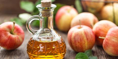 a flask of apple cider vinegar