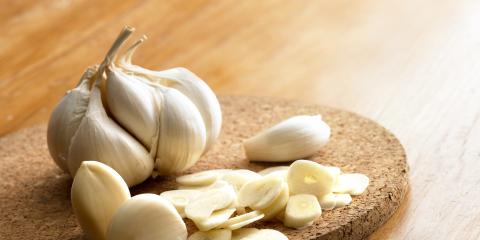 Garlic cloves. 