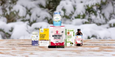 a selection of all-natural supplements and foods