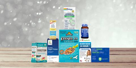 a collection of all-natural supplements and breakfast cereal