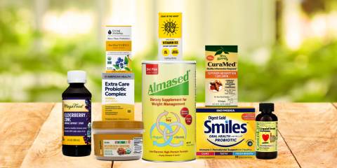 a selection of all-natural supplements