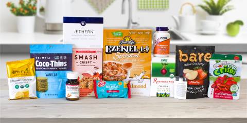 A selection of all natural foods and digestive supplements