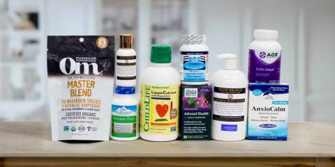 a variety of all-natural supplements