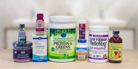 a collection. of superfoods and supplements