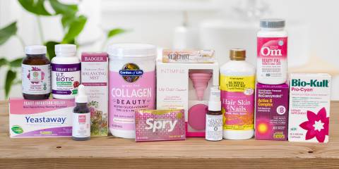 All-natural supplements and body-care products for women's health