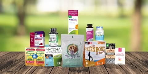 a selection of all-natural supplements for women's health