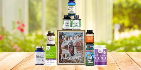 supplements, cough syrup and almanac