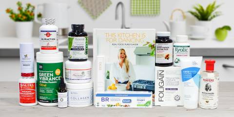 A wide variety of all natural supplements and body care products