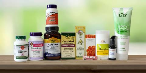 A variety of all-natural personal care products and supplements