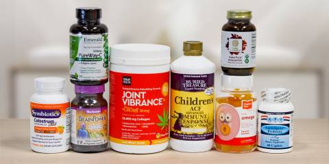 a variety of all-natural supplements