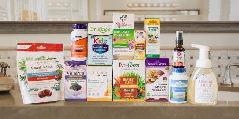 A selection of all-natural products to help fight off the common cold
