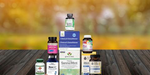 assortment of supplements and natural products