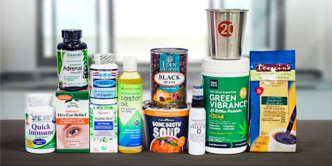 a selection of all-natural products for work life balance