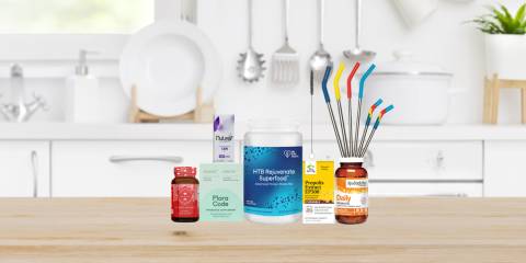 a selection of all-natural supplements and other products