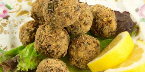 a plate of bean paste rolled into snack balls