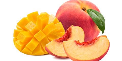 Mango Peach Salsa sliced mango and peaches