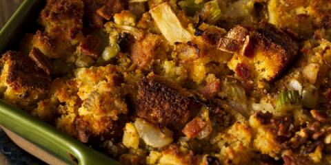 Tofu Cornbread Stuffing toasty cornbread stuffing