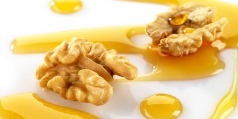 walnuts and maple syrup