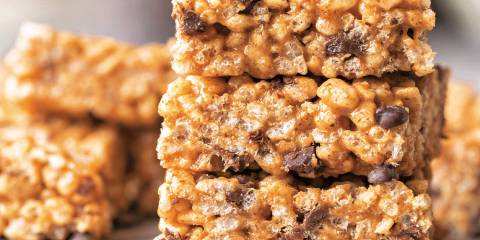 Salted Almond Butter & Chocolate Chip Crispy Treats