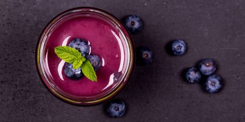 Antioxidant Smoothie Purple smoothie with blueberries