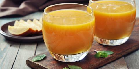 Two glasses of paradise shake